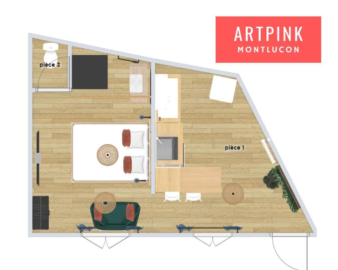 Artpink - Ideal Pros - Proche Commerces - Agathor Montluçon Eksteriør billede