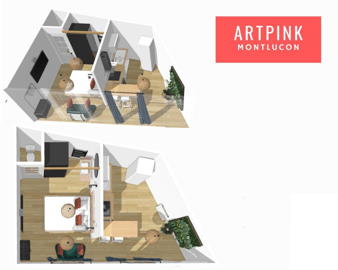 Artpink - Ideal Pros - Proche Commerces - Agathor Montluçon Eksteriør billede